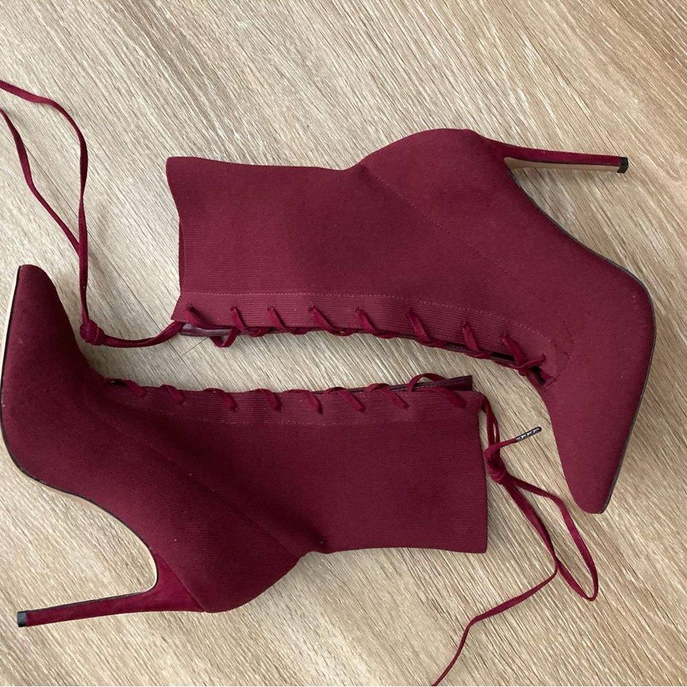 Also Size 6.5 heels Maroon Pull On Stilleto